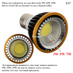 PAR20 COB LED Spotlight 3W 5W 7W E27 GU10 B22 E14 CRI 72+ 120° AC 85-265V Black Silver