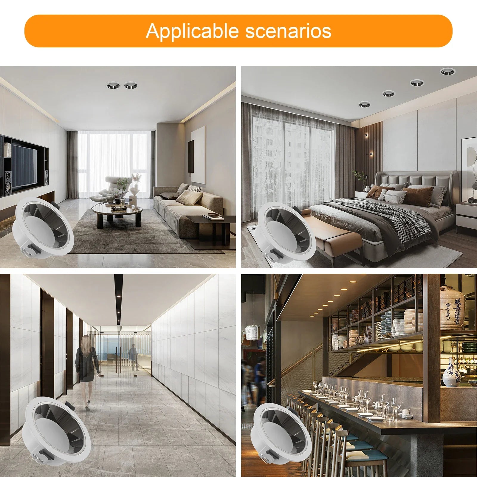 LED Recessed Ceiling Downlight 6W 9W 13W Round White 85-265V Warm Neutral Cool White