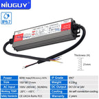 IP67 Ultra-Thin LED Power Supply DC 12V 24V 36W-400W AC 100-265V Flicker-Free EMI Filter