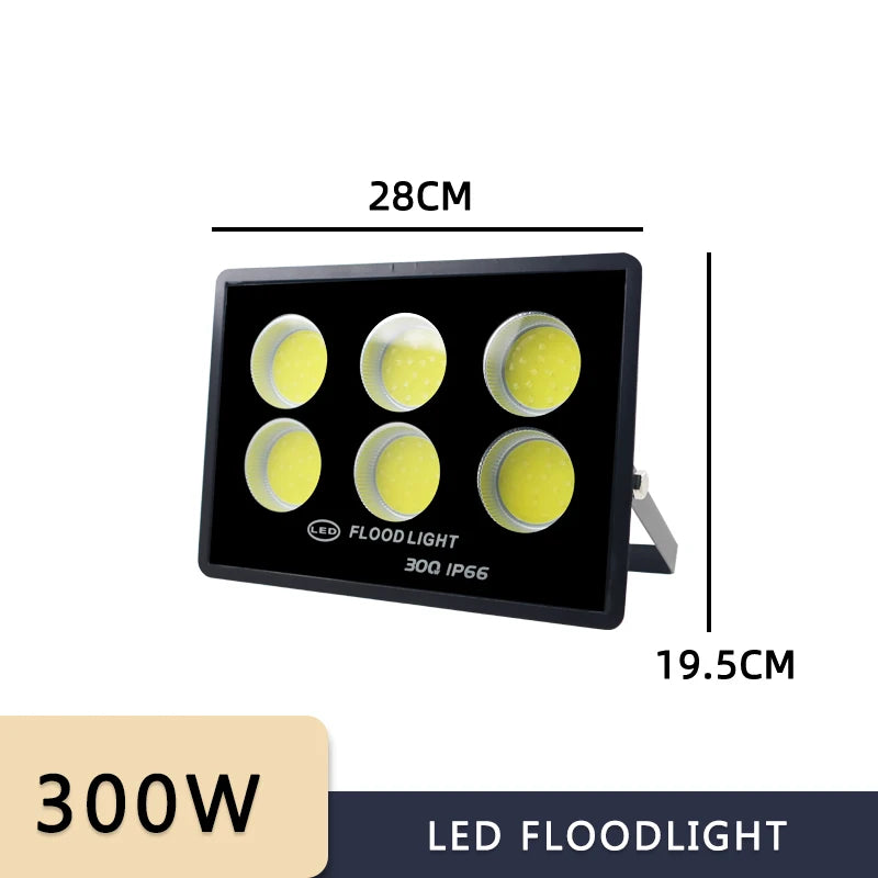 IP66 LED Flood Light 100W 200W 300W 400W 500W AC 110-240V Outdoor Wall Street Spotlight