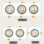 Dimmable COB LED Downlight Single Double Triple Head 7W 9W 12W 36-Degree CRI 92+ 85-265V