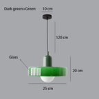 Nordic Glass LED Pendant Light E26 Single Head Cord Pendant Baked Paint Hardware AC 90-260V Bedroom Dining Room Parlor
