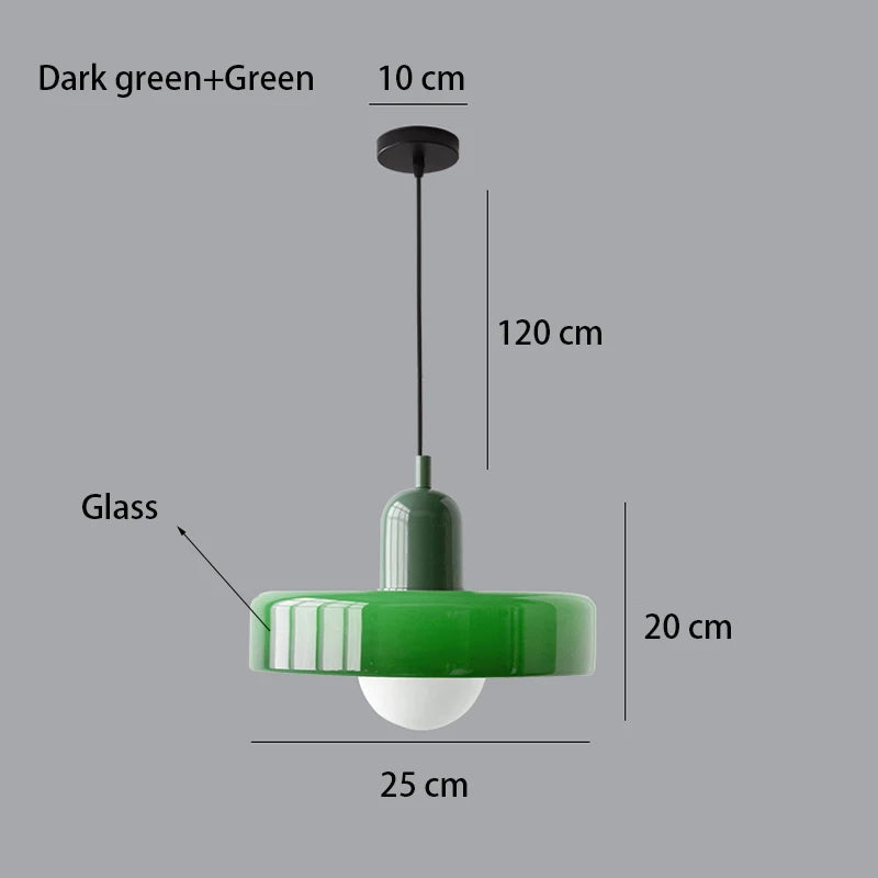 Nordic Glass LED Pendant Light E26 Single Head Cord Pendant Baked Paint Hardware AC 90-260V Bedroom Dining Room Parlor