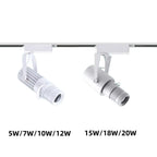Dimmable Zoomable COB LED Surface Mount Spotlight 5W 7W 10W 12W 15W 18W 20W Frosted Aluminum 15 to 20 Degree AC 85-265V Black
