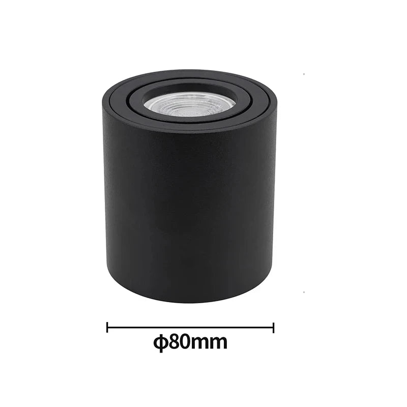 GU10 LED Surface Mounted Adjustable Ceiling Spotlight 30 Degree Rotation Aluminum AC 110-265V Black White Living Room Bedroom Kitchen