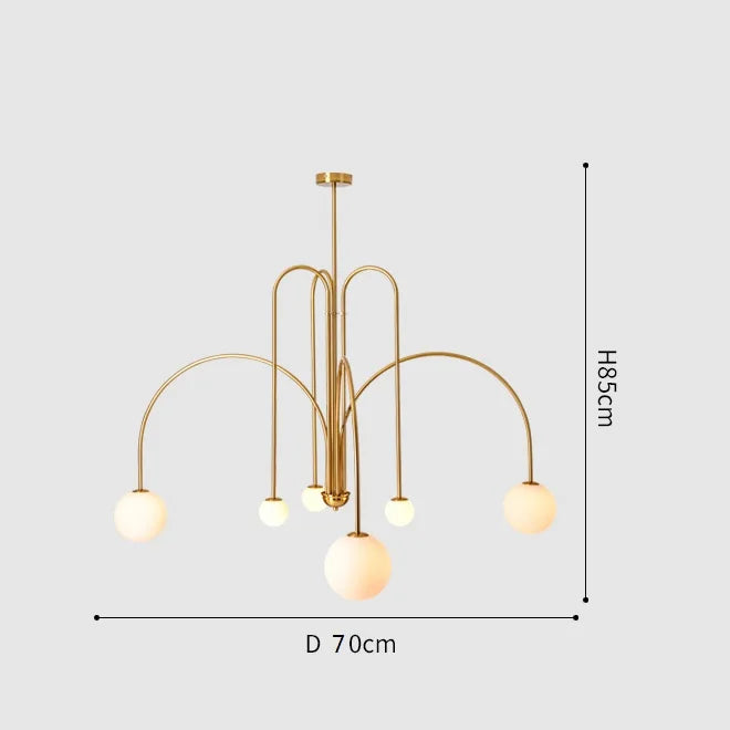 Nordic Minimalist G9 Pendant Chandelier Iron Frosted Glass Black Gold Red 90-260V
