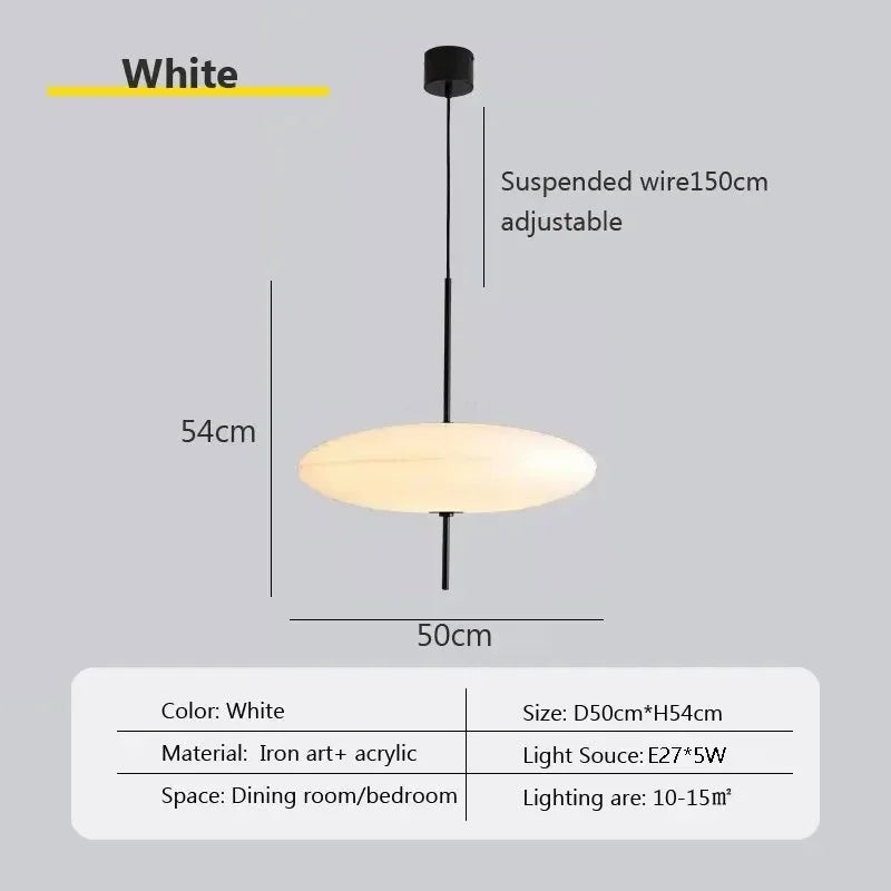 Nordic LED Pendant Light Flying Saucer 5-Light E26 E27 D30cm Tricolor White Black 90-260V