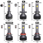 JEXITO E11P H7 H4 H11 HB3 HB4 9005 9006 H1 H3 LED Headlight Bulb 130W Pair 4300K 6000K