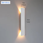 IP65 LED Outdoor Wall Lamp Up-Down 6W 18W 24W AC 85-265V White Black Aluminum Polycarbonate