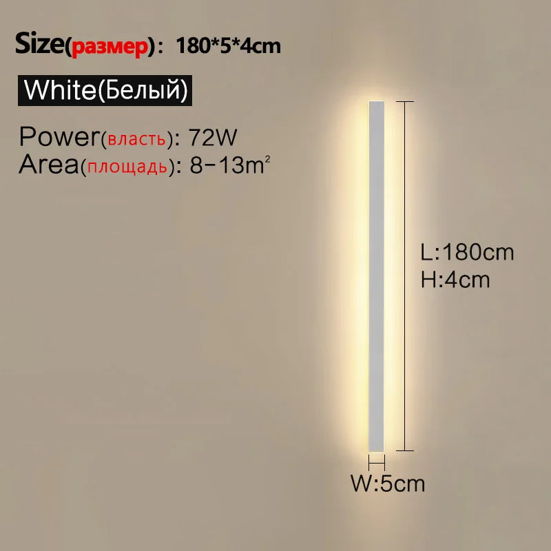 Modern Nordic LED Outdoor Wall Lamp IP65 Metal Acrylic Black Dimmable Remote AC 110-240V