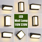 LED Outdoor Wall Lamp AC 110-240V Moisture-Resistant ABS Indoor Outdoor Pathway Porch Garden