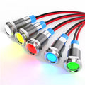 6mm LED Metal Indicator Light Waterproof Signal Lamp with Wire 6V 12V 24V 220V