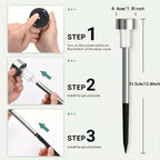 Solar Garden Stake Light IP55 Auto Dusk-Dawn 6-8hr H29.5cm ABS Stainless Steel Pathway