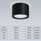 Nordic Wood Grain LED Surface Mounted Ceiling Downlight 5W 7W 15W Iron AC 85-265V D85mm to D120mm Wood Black White Foyer Living Room Bedroom