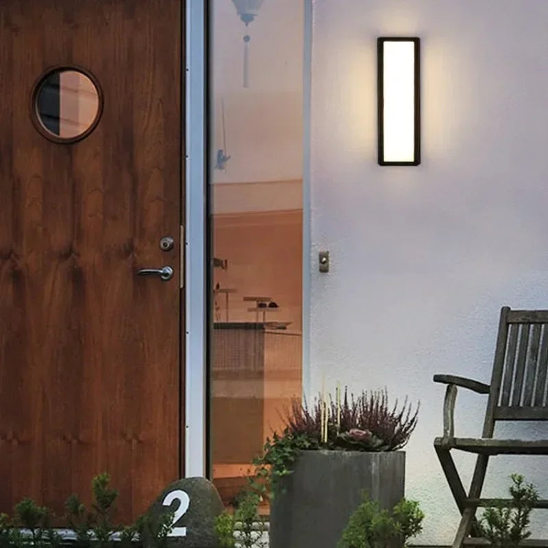 IP65 LED Outdoor Wall Lamp 18W 30W 50W Warm White Iron Motion Sensor AC 110-240V Porch Balcony Garden Security Wall Light