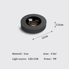 Ultra Thin 3.5cm Anti Glare LED Surface Mounted Downlight 9W Metal Honeycomb Mesh AC 90-260V Warm White Natural White Cool White Black White