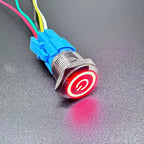 Waterproof LED Metal Push Button Switch 12mm 16mm 19mm 22mm 5A Momentary Latching 5-220V