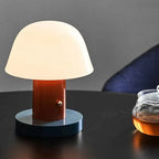 Nordic Retro Mushroom Table Lamp Touch Dimmable USB Charging AC 90-260V Bedroom Bedside