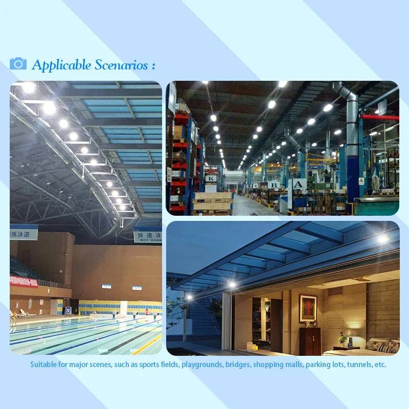 50W 100W IP65 LED Flood Light SMD2835 CRI 85+ 180° AC 110-220V Warm Cool White Aluminum