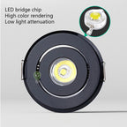 Dimmable 1W 3W Mini Round LED Recessed Downlight Brushed Nickel Aluminum AC 85-265V