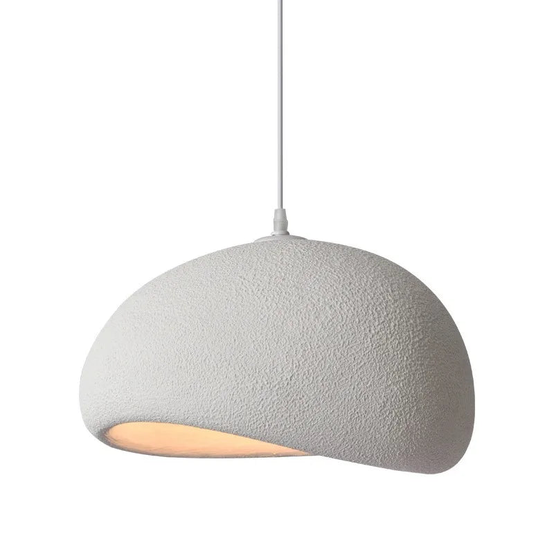 Nordic Wabi Sabi Pendant Light G9 Handmade Polystyrene Chandelier White Grey 90-260V