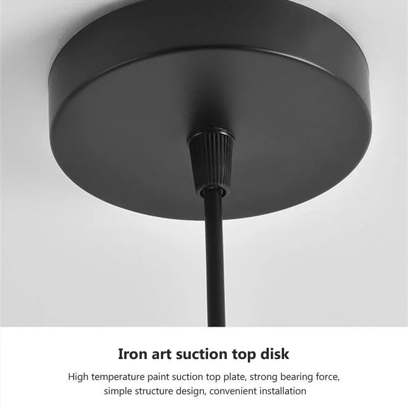 Frosted Acrylic Ball Pendant Light Milky White E27 8-35cm 100cm Cord AC 110-240V Scandinavian