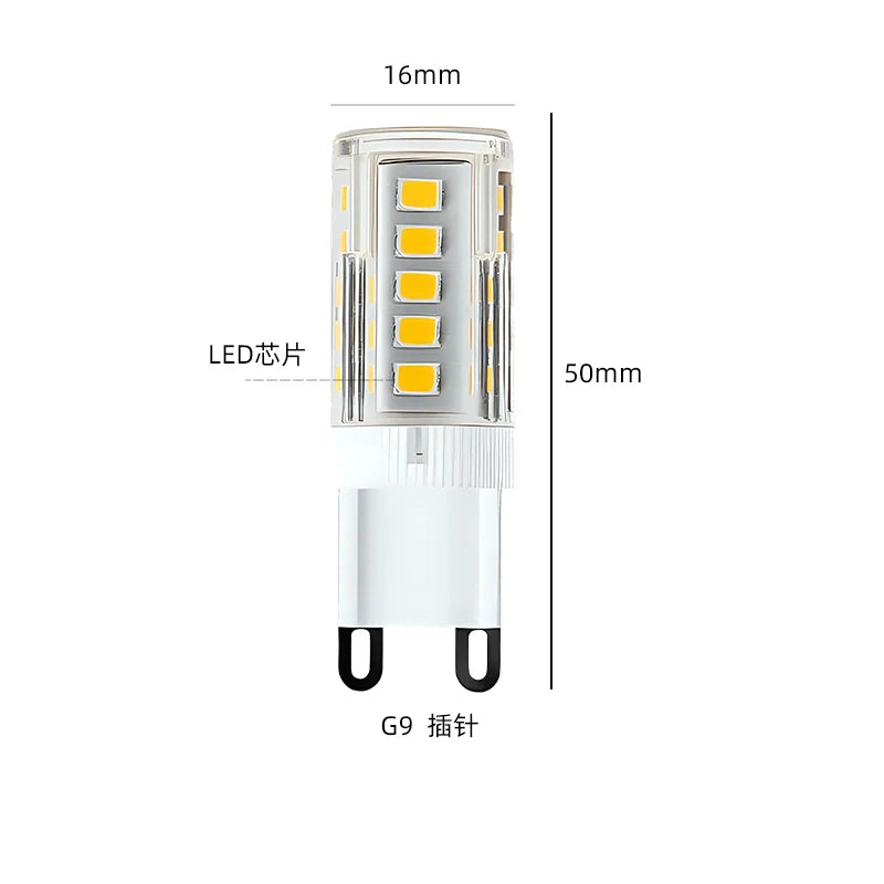 G9 LED Corn Bulb 5W 400lm CRI 90+ 360° AC 110-240V Warm Neutral Cool White Flicker-Free