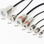 Mini IP68 LED Underwater Spotlight Stainless Steel DC 12-24V RGB 7-Color Auto Pool Garden