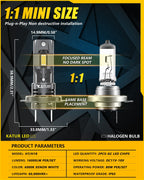 KaTur H1 H3 H4 H7 H8 H11 9005 9012 LED Headlight Bulb 6500K 360° Plug-Play 12V 2 Pack