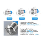 IP65 LED Metal Push Button Switch 12mm 16mm 19mm 22mm 1-3A Momentary Latching 3-220V 5 Colors